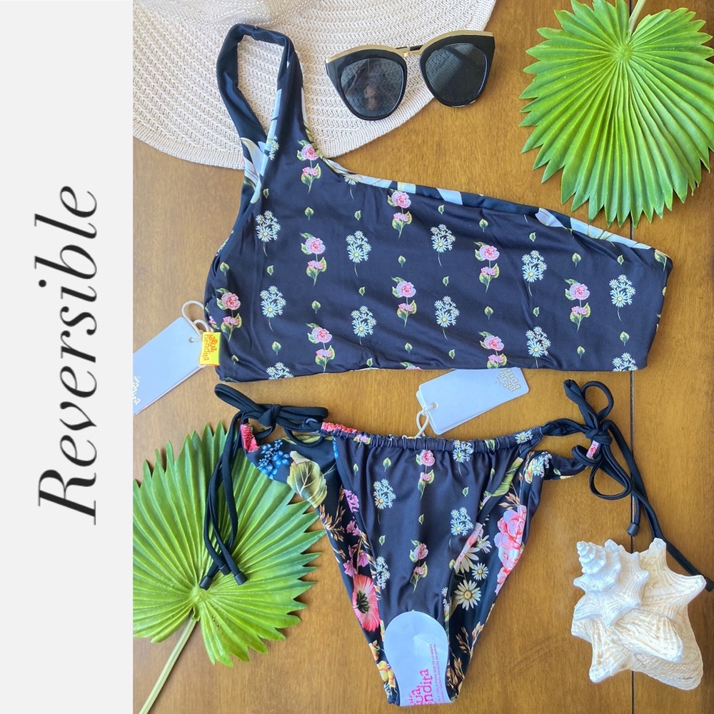 AGUA BENDITA Set - Roma Moss Bikini Top & Aldana Moss String Bottom - L